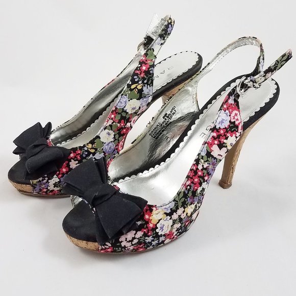 Rampage Girasole Platform Pumps Heels Slingbacks - Picture 1 of 8